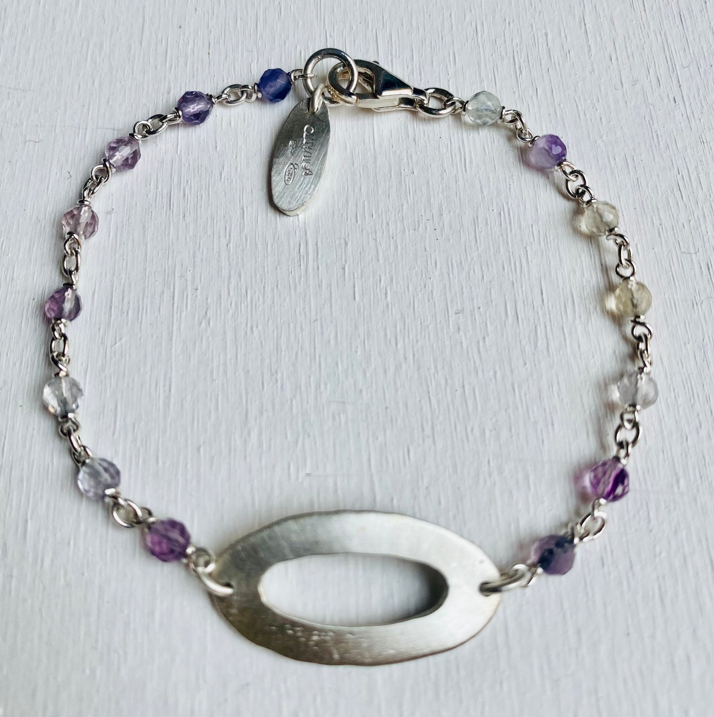 Bracciale argento Fluorite