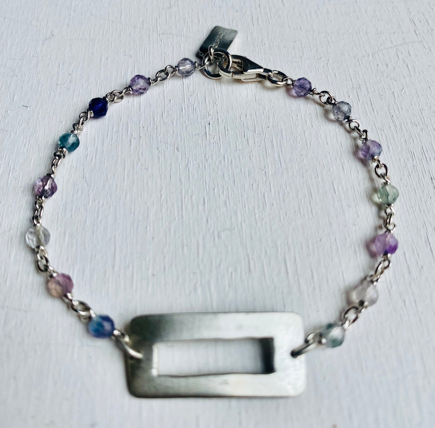 Bracciale argento fluorite