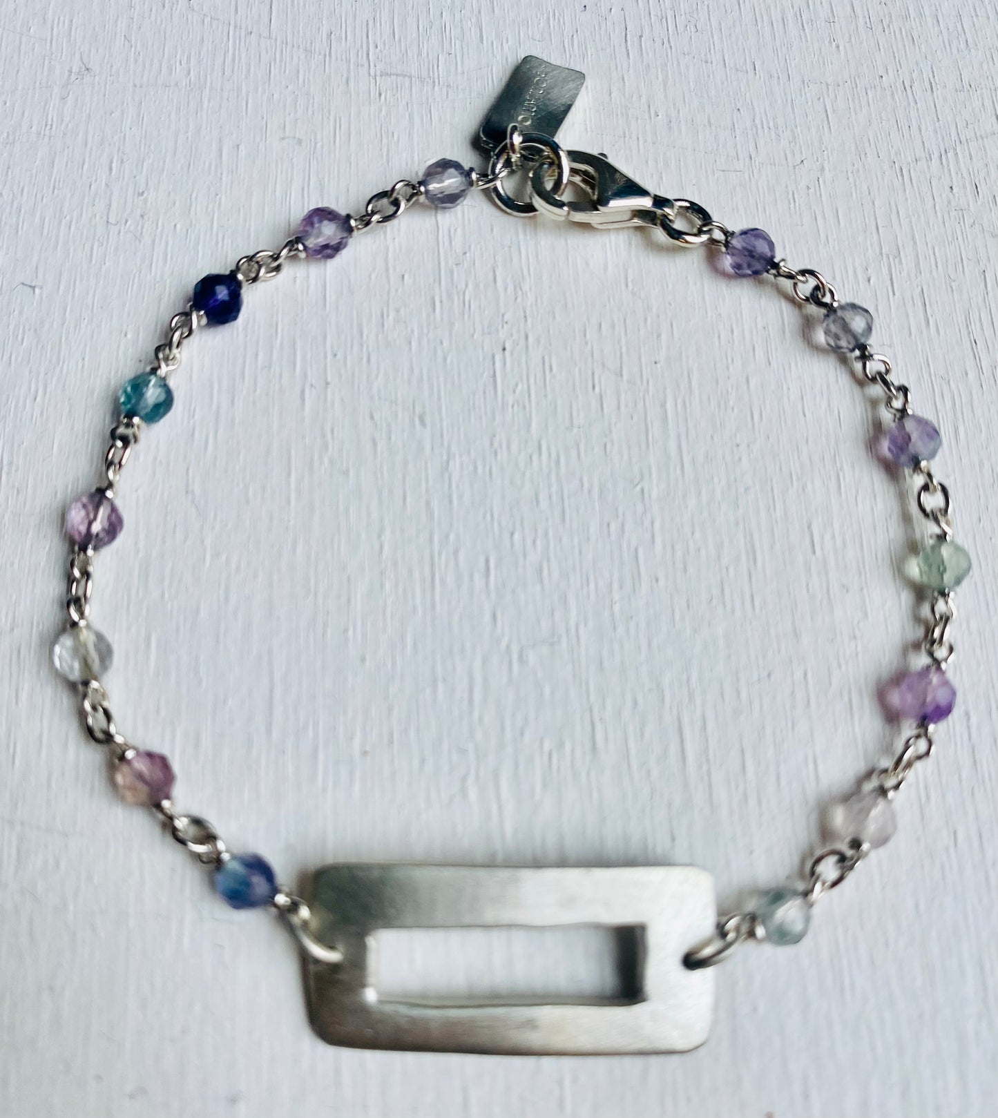 Bracciale argento fluorite