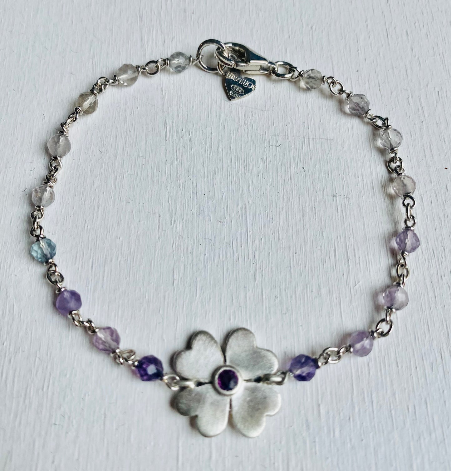 Bracciale argento Fluorite